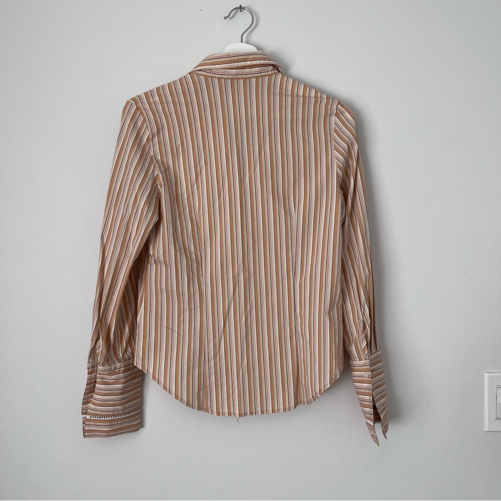 2000s Striped Fall Button-Up Shirt - Picture 5 of 5